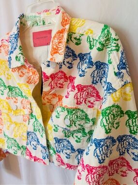 Signature8 Cropped Jacket Rainbow Tiger